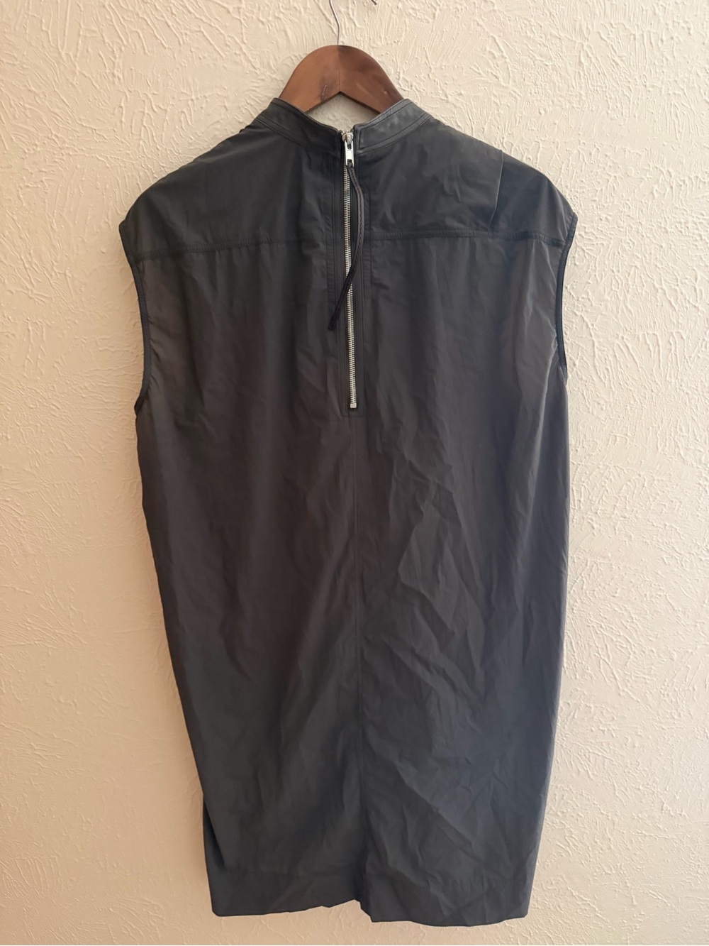 Rick Owens SS15 Darkdust Sleeveless Zip Tunic Dress XL Made in Italy RU15S4162